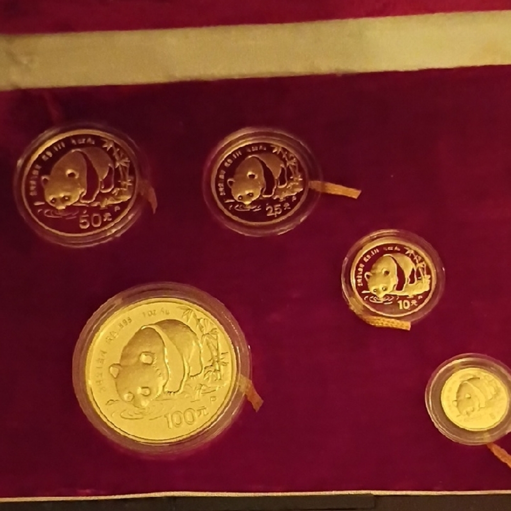 1987 Gold Chinese Proof Coins. Box and Certificate of Authenticity 1.9oz pure Au